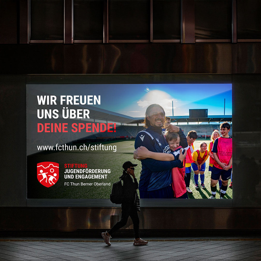 Stiftung Jugendförderung und Engagement FC Thun Berner Oberland – Grafikdesign für eine Stiftung | Projekt der Webagentur aus Thun & Bern