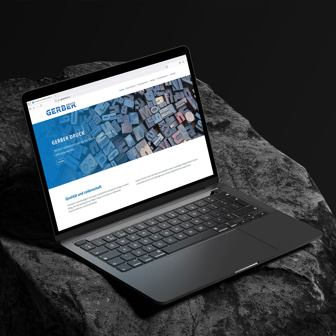 Gerber Druck AG – Corporate Website für eine Druckerei | Projekt der Webagentur aus Thun & Bern