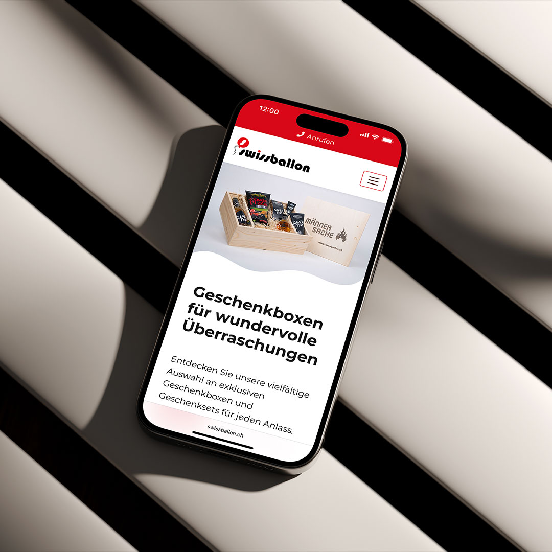 Website mit Produktvermarktung