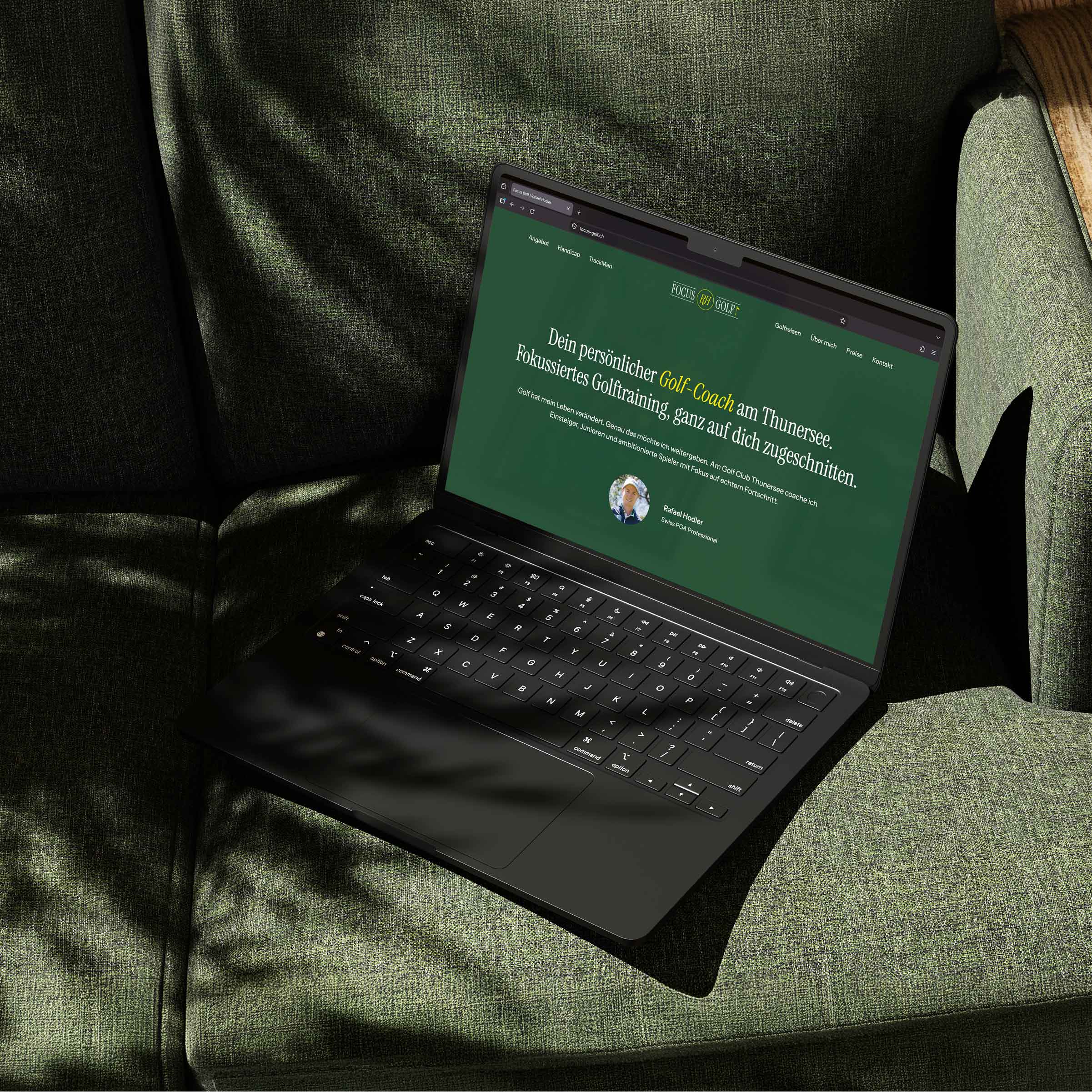 Marke und Website für einen Golf-Coach am Thunersee
