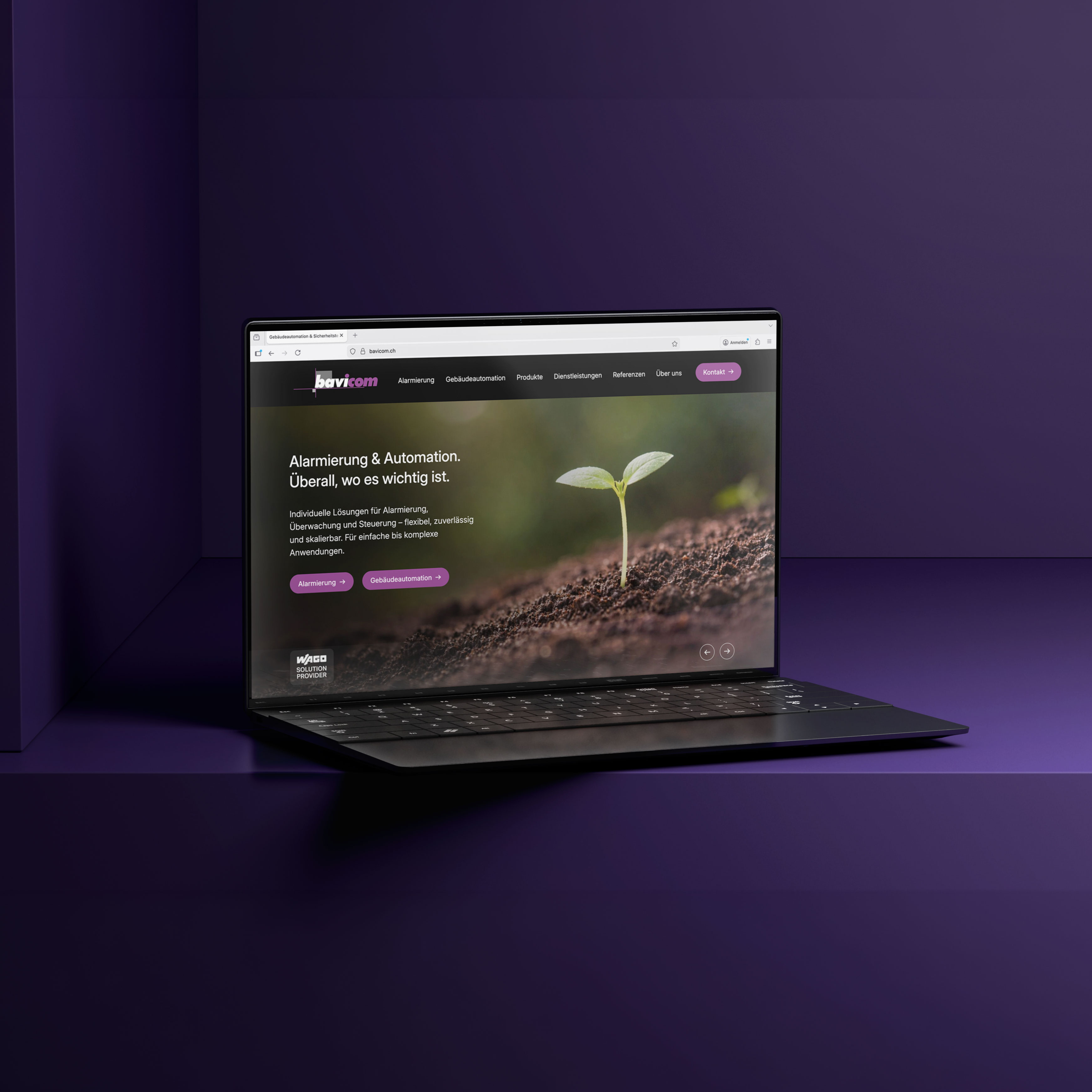 Bavicom AG – Website für industrielles Sicherheits-Unternehmen | Projekt der Webagentur aus Thun & Bern