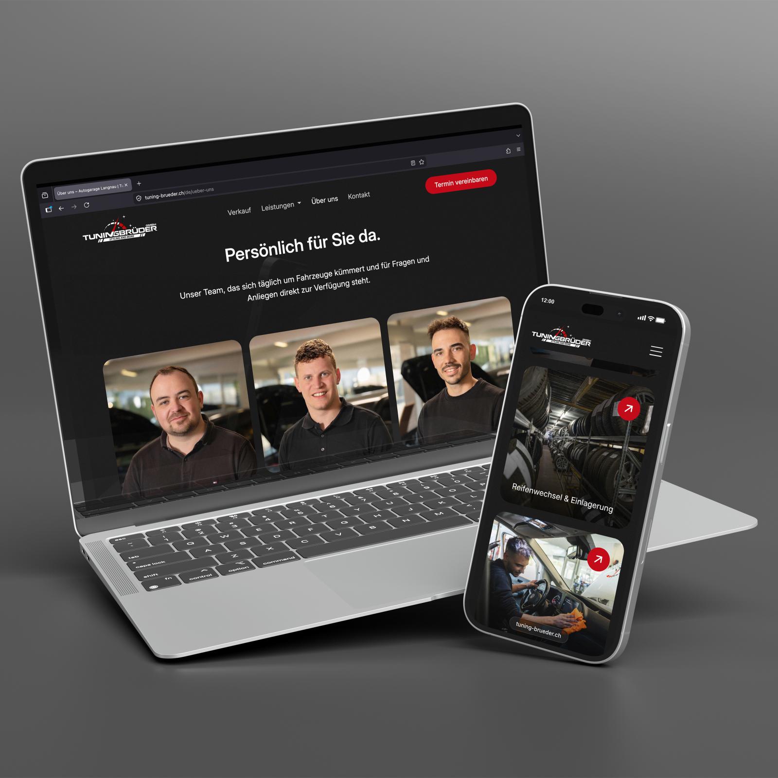 Webauftritt für eine Autogarage in Langnau