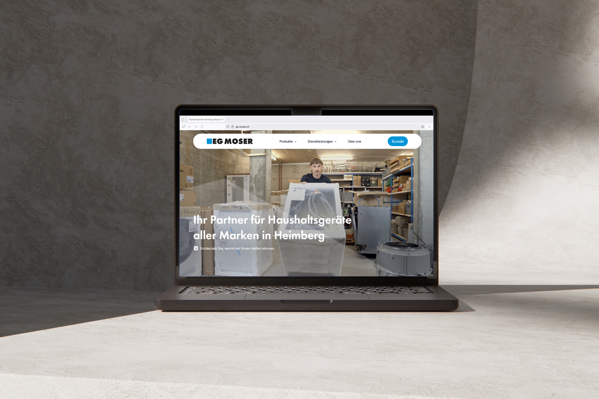 EG Moser AG – Website und Branding für Elektrogeschäft | Projekt der Webagentur aus Thun & Bern